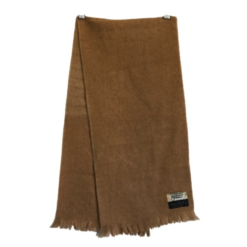 Brown/Tan Merino Wool Tassle Scarf